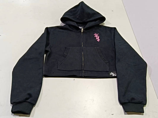 Ladies are Hu$tlers too (Cropped Zip-up Hoodie Set) (Pre-order)