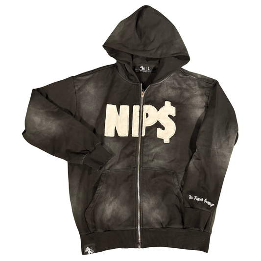 Distressed NP$ Zip-up
